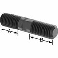 Bsc Preferred Black-Oxide Steel Threaded on Both Ends Stud 7/8-9 Thread Size 4 Long 90281A880